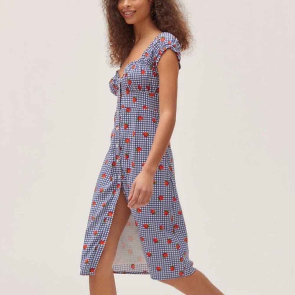 Urban Outfitters Strawberry Plaid Dress